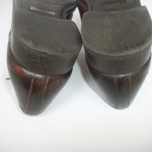 Magnanni Melo Simple Dark Brown Leather Lace-Up Oxfords/Derby Shoes